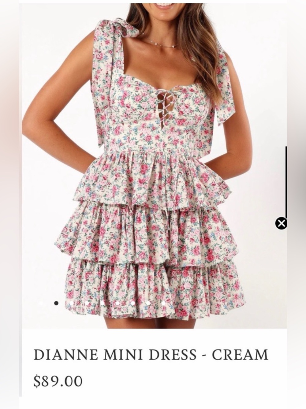 Petal & Pup Dianne layered Ruffle mini dress small